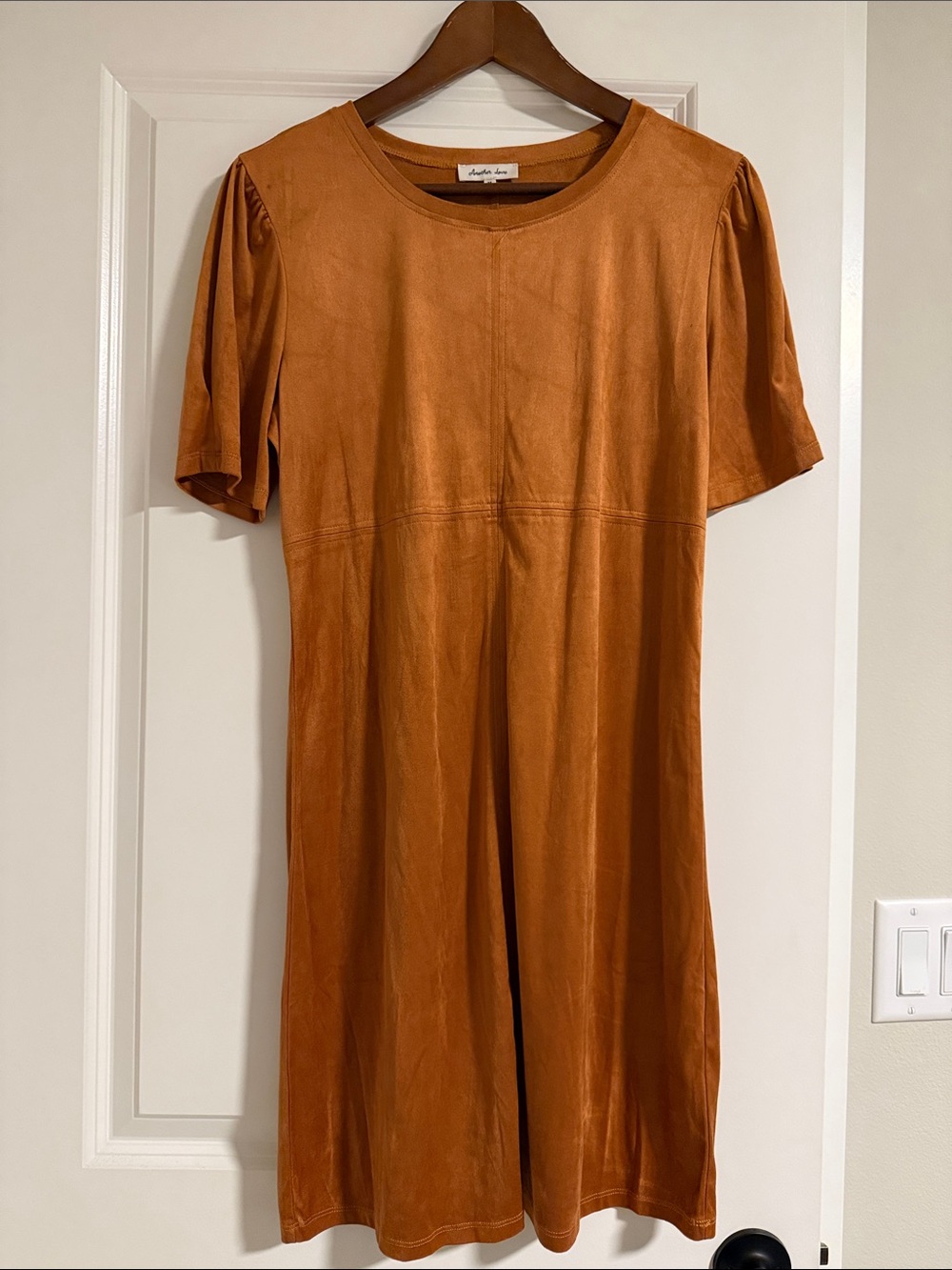 Another Love Burnt Orange Short Sleeve Dress